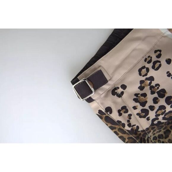 Pre Loved dolce & gabbana Leopard Swim Shorts Women Brown Swimwear - Picture 3 of 5